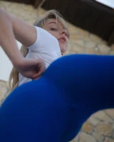 Skin Tight Glamour - 16-chloe_toy_blue_leggings_0016