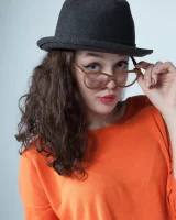 We Are Hairy - 03-KseniaYankovskaya_BlackHatOrangeBlouse_003