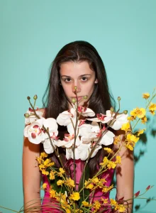 Flexible baby in tight shorts