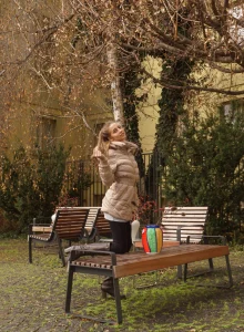 Lenka Samkova - slim body sexy brunette in tight black spandex